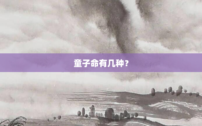 童子命有几种？