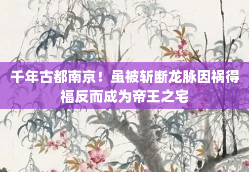 千年古都南京！虽被斩断龙脉因祸得福反而成为帝王之宅