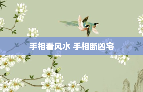 手相看风水 手相断凶宅