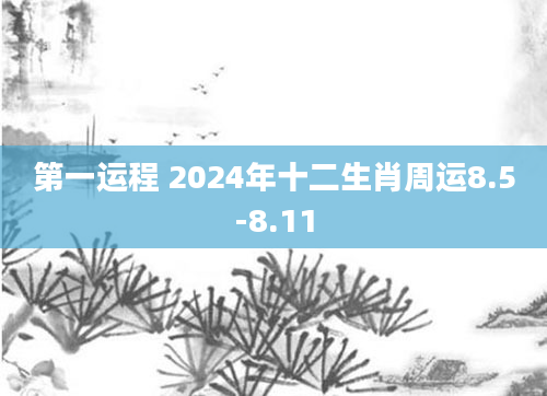 第一运程 2024年十二生肖周运8.5-8.11