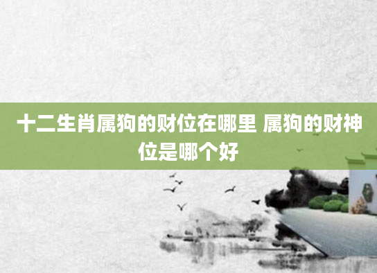 十二生肖属狗的财位在哪里 属狗的财神位是哪个好