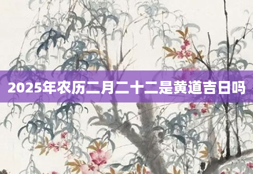 2025年农历二月二十二是黄道吉日吗