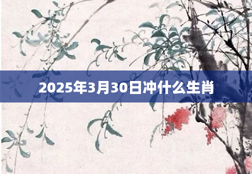 2025年3月30日冲什么生肖