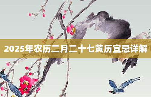 2025年农历二月二十七黄历宜忌详解