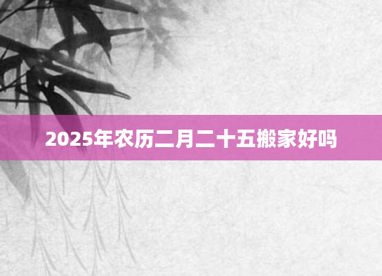 2025年农历二月二十五搬家好吗