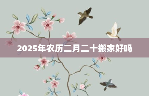 2025年农历二月二十搬家好吗