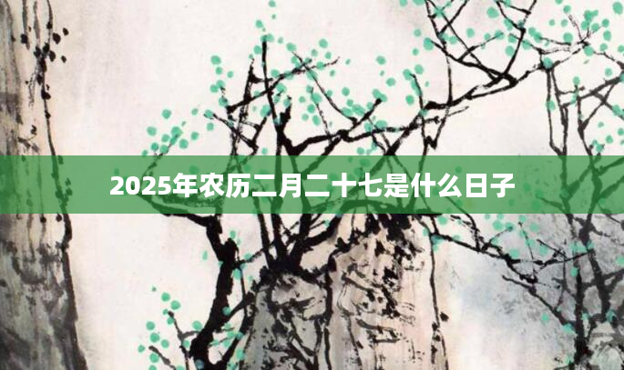 2025年农历二月二十七是什么日子