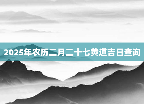 2025年农历二月二十七黄道吉日查询