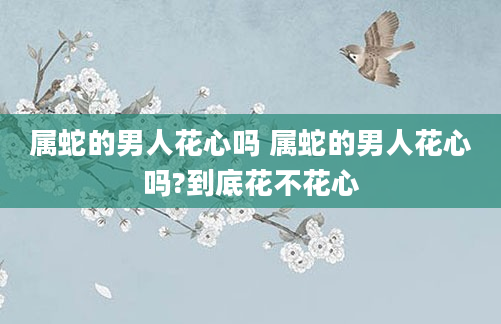 属蛇的男人花心吗 属蛇的男人花心吗?到底花不花心