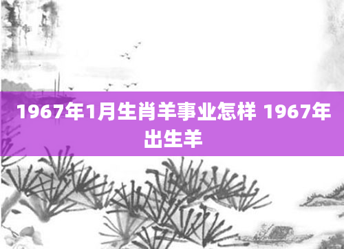 1967年1月生肖羊事业怎样 1967年出生羊