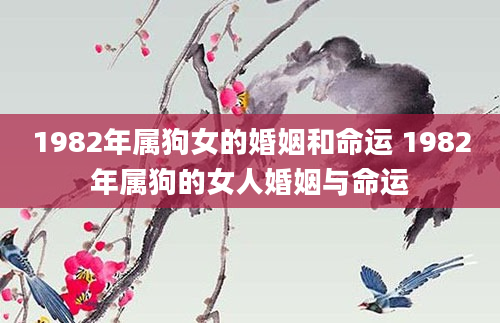 1982年属狗女的婚姻和命运 1982年属狗的女人婚姻与命运