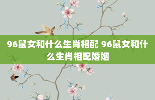 96鼠女和什么生肖相配 96鼠女和什么生肖相配婚姻