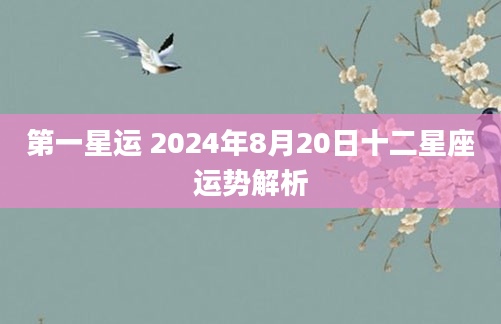 第一星运 2024年8月20日十二星座运势解析