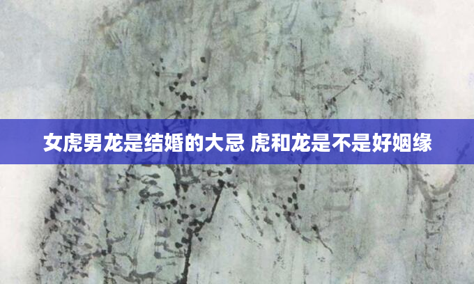 女虎男龙是结婚的大忌 虎和龙是不是好姻缘