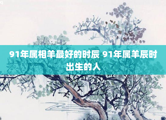 91年属相羊最好的时辰 91年属羊辰时出生的人