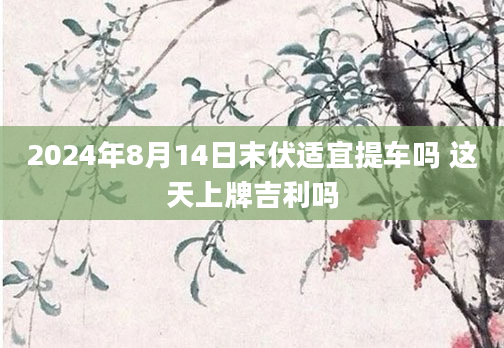 2024年8月14日末伏适宜提车吗 这天上牌吉利吗