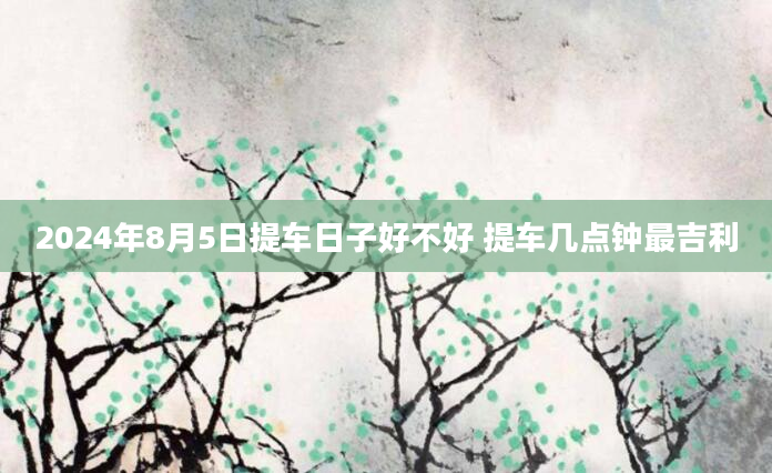 2024年8月5日提车日子好不好 提车几点钟最吉利