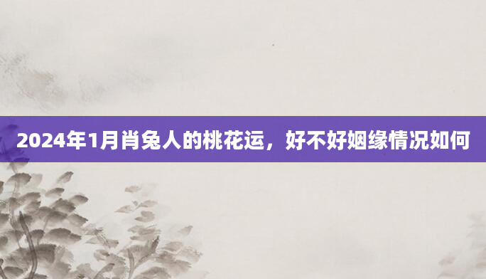 2024年1月肖兔人的桃花运，好不好姻缘情况如何