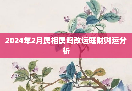 2024年2月属相属鸡改运旺财财运分析