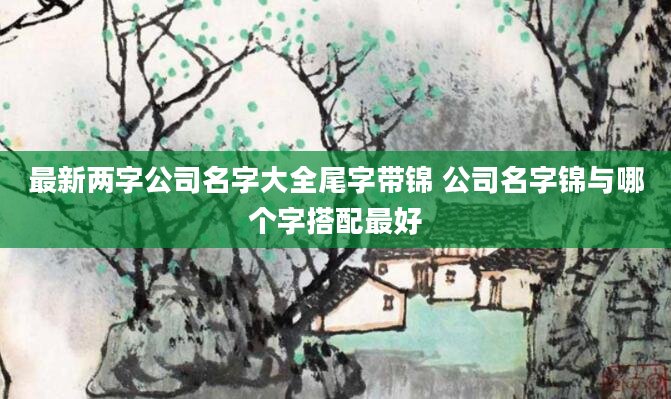 最新两字公司名字大全尾字带锦 公司名字锦与哪个字搭配最好