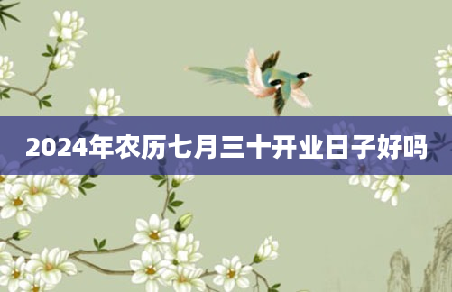 2024年农历七月三十开业日子好吗