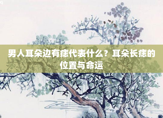 男人耳朵边有痣代表什么？耳朵长痣的位置与命运