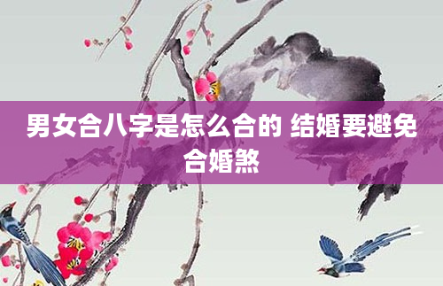 男女合八字是怎么合的 结婚要避免合婚煞