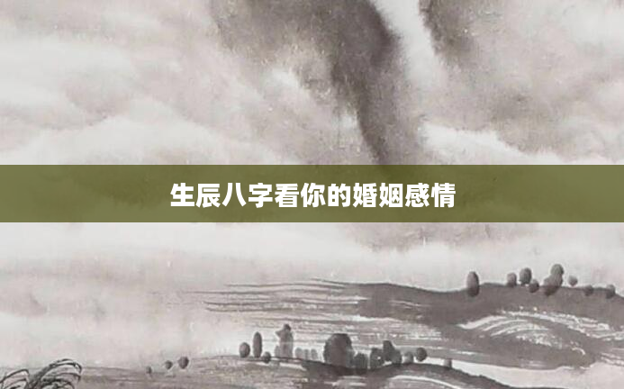 生辰八字看你的婚姻感情