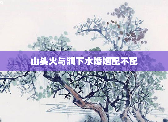 山头火与涧下水婚姻配不配