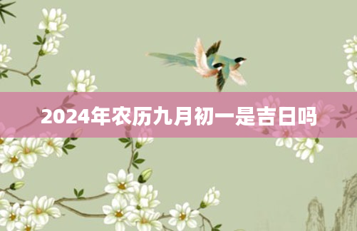 2024年农历九月初一是吉日吗