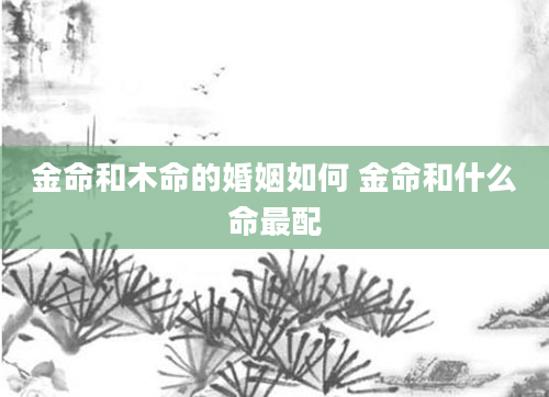 金命和木命的婚姻如何 金命和什么命最配