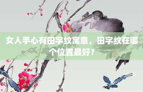 女人手心有田字纹寓意，田字纹在哪个位置最好？