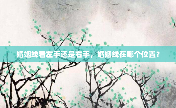 婚姻线看左手还是右手，婚姻线在哪个位置？