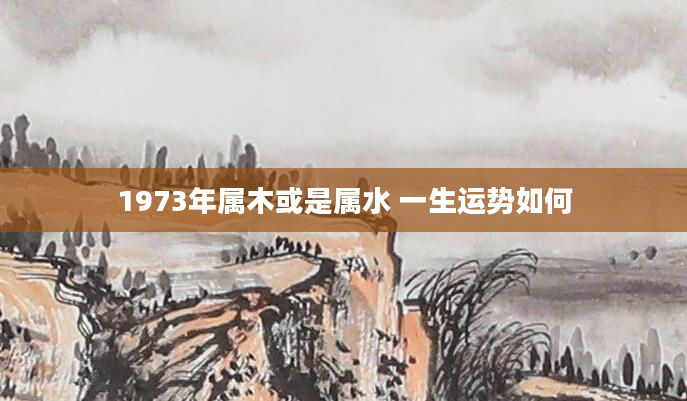 1973年属木或是属水 一生运势如何