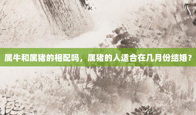 属牛和属猪的相配吗，属猪的人适合在几月份结婚？