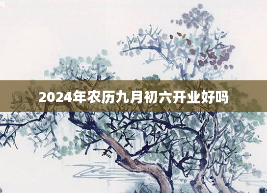 2024年农历九月初六开业好吗