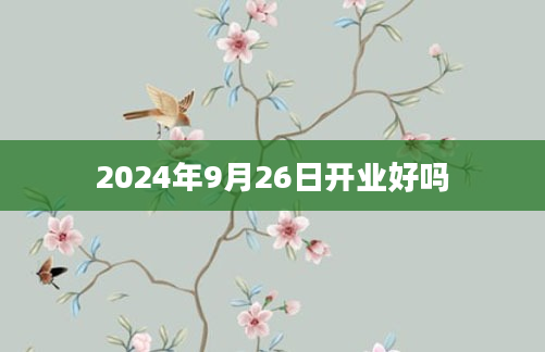 2024年9月26日开业好吗