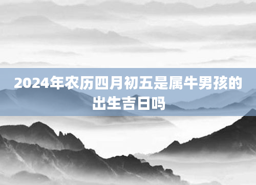 2024年农历四月初五是属牛男孩的出生吉日吗