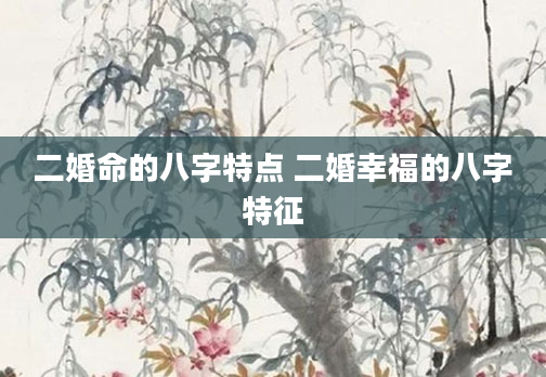 二婚命的八字特点 二婚幸福的八字特征