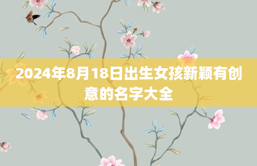 2024年8月18日出生女孩新颖有创意的名字大全