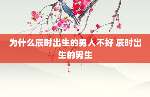 为什么辰时出生的男人不好 辰时出生的男生