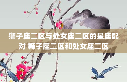 狮子座二区与处女座二区的星座配对 狮子座二区和处女座二区