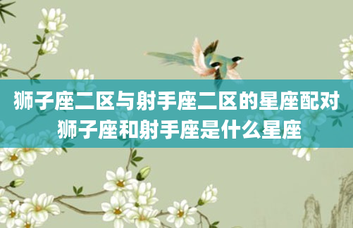 狮子座二区与射手座二区的星座配对 狮子座和射手座是什么星座