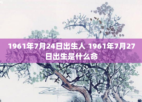 1961年7月24日出生人 1961年7月27日出生是什么命
