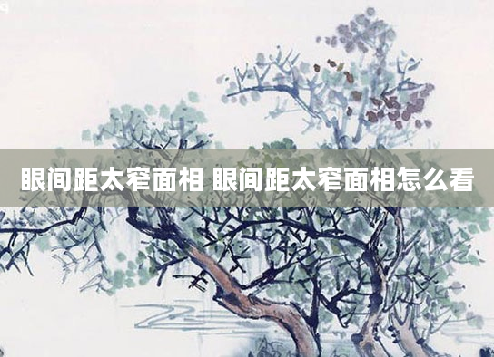 眼间距太窄面相 眼间距太窄面相怎么看