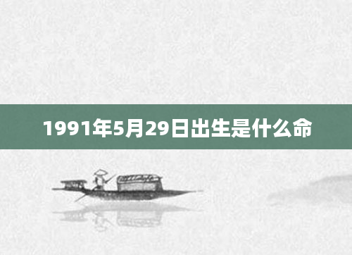 1991年5月29日出生是什么命