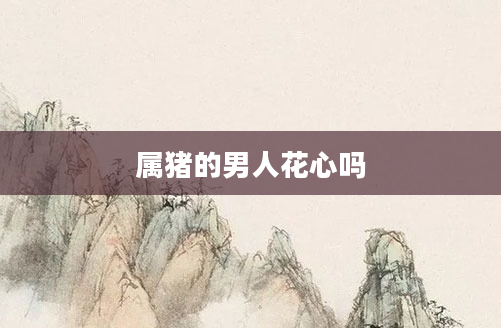 属猪的男人花心吗