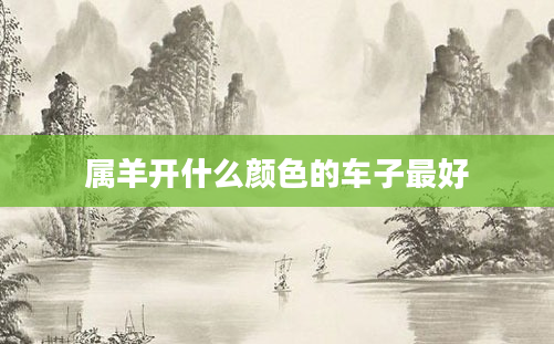 属羊开什么颜色的车子最好