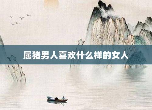 属猪男人喜欢什么样的女人