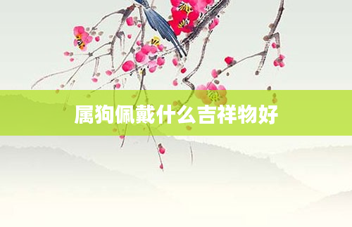 属狗佩戴什么吉祥物好